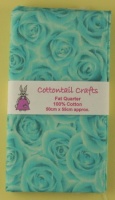 Fat Quarter - 279 Roses - Turquoise